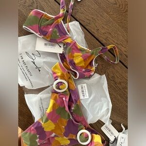 NEW W TAGS! Bamba swimwear dry brush Mona top (M) and Liberty bottoms (M)